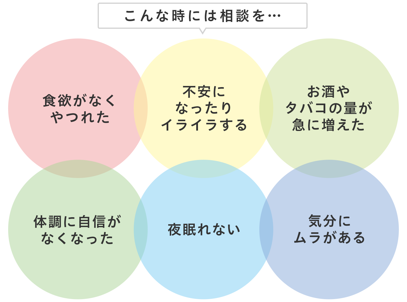 こんな時には相談を…